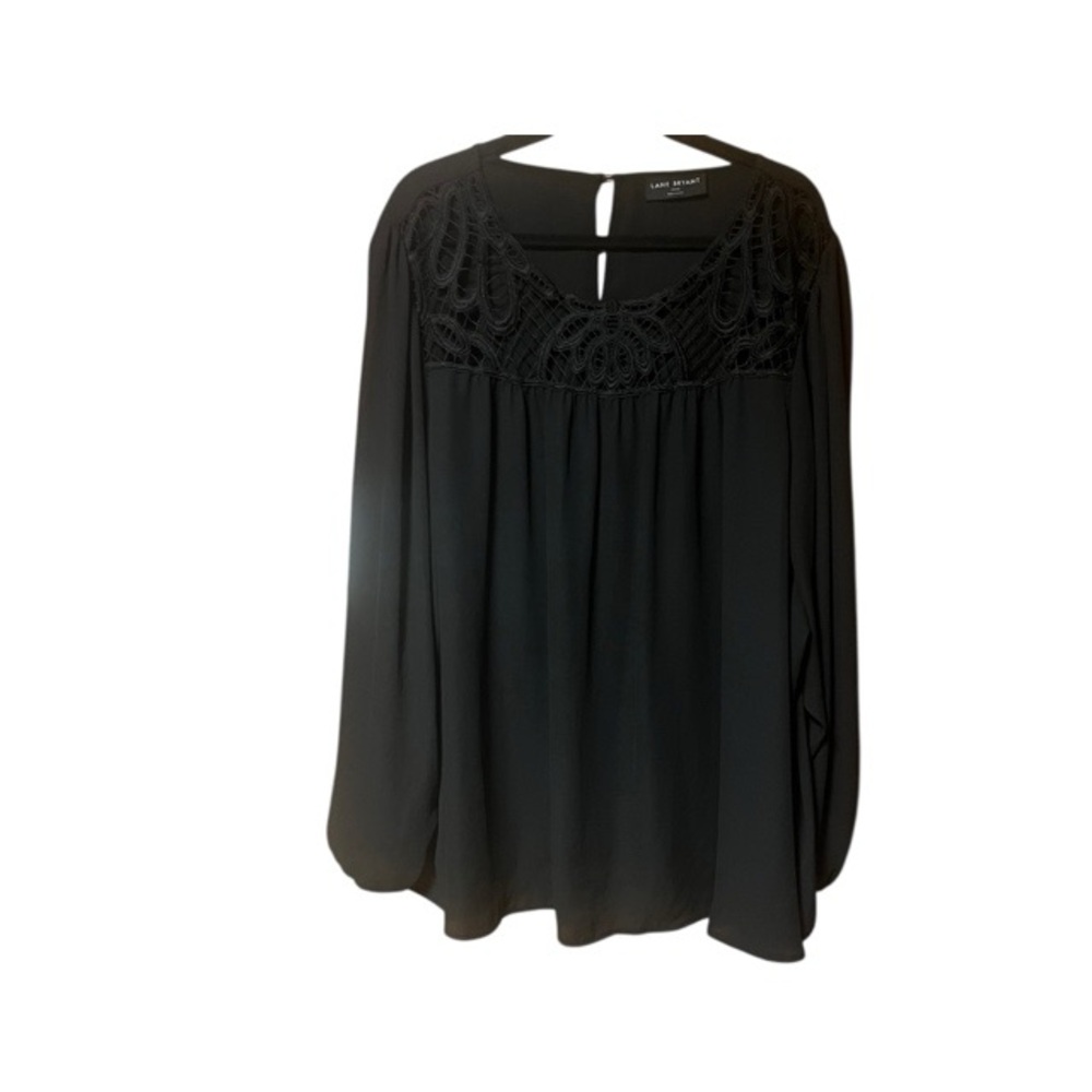 Lane Bryant Lace Detail Long‎ Sleeve Blouse